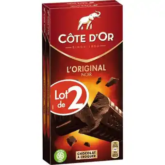 Auchan Cote d'or l'original tablette de chocolat noir offre