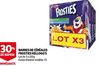 Auchan Barres De Céréales Frosties Kellogg's offre