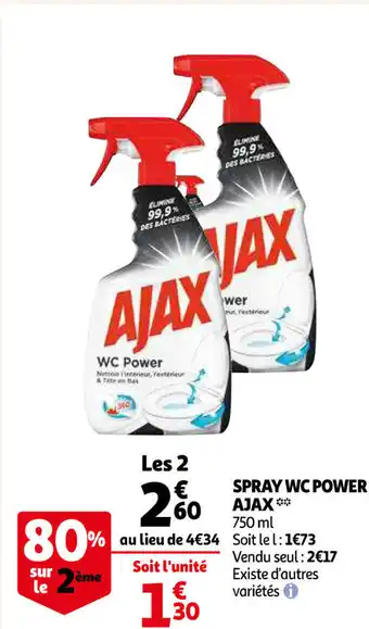 Auchan Spray Wc Power Ajax offre