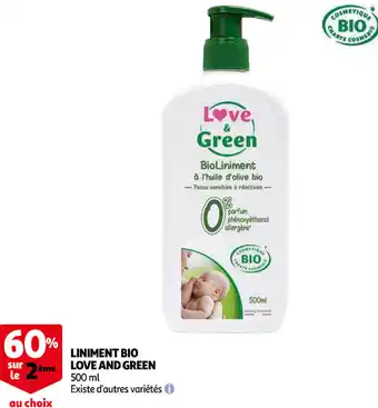 Auchan Liniment Bio Love And Green offre