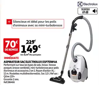 Auchan Aspirateur Sac Electrolux Esp751w4a offre