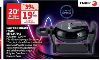 Auchan GAUFRIER ROTATIF offre