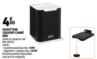 Auchan égouttoir Couvert Carré Néo offre