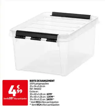 Auchan Boîte De Rangement offre