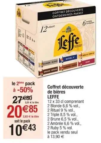 Cora x Carrefour Coffret découverte de bières leffe offre