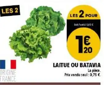 Supeco Laitue ou batavia offre