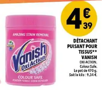 Détachant puisant pour tissus vanish