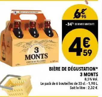 Supeco Bière de dégustation 3 monts offre