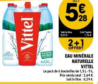 Supeco Eau minérale naturelle vittel offre