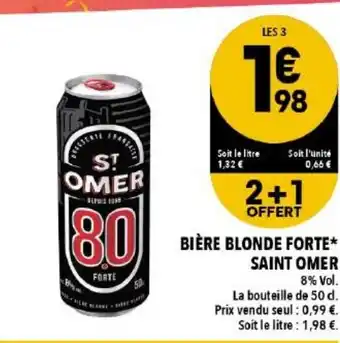 Supeco Bière blonde forte saint omer offre