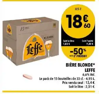 Supeco Bière blonde leffe offre