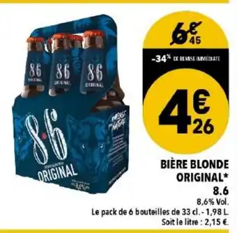 Supeco Bière blonde original offre