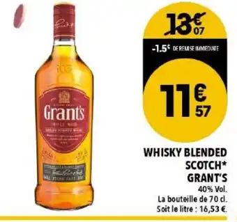 Whisky blended scotch grant's