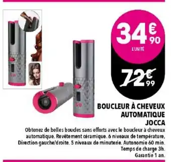 Supeco Boucleur à cheveux automatique jocca offre