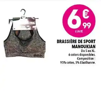 Supeco Brassière de sport manoukian offre