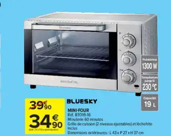 Carrefour Market Bluesky Mini Four grille de cuisson offre