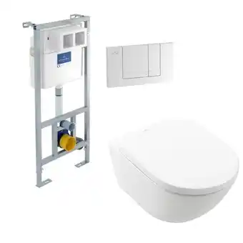 Brico Cash Villeroy & boch pack wc suspendu subway 3.0, avec bâti support et plaque viconnect offre