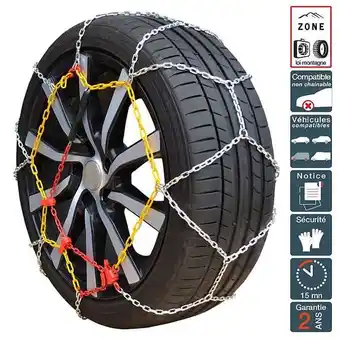Bricomarché Chaine à neige pneu 175/65r14 montage rapide acier 9mm offre