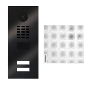 Bricomarché Portier vidéo ip 2 sonnettes titane + carillon d2102v titane br kit 1 offre