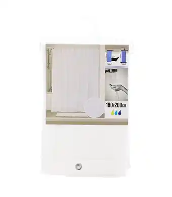 Bricomarché Rideau de douche blanc en microfibre 180 x 200 cm offre