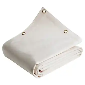 Bricomarché Bache de chantier 3x3 m blanc crème - qualité 8 ans tecplast 640ch - bache de protection étanche en pvc pour travaux offre