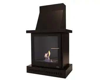 Bricorama Poêle à éthanol 3kw en acier noir et porte en verre trempé offre