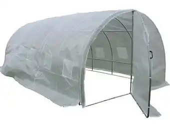 Bricorama Serre tunnel de jardin avec porte mimosa - 180 g/m² - 18 m² - 6 x 3 x 2 m offre