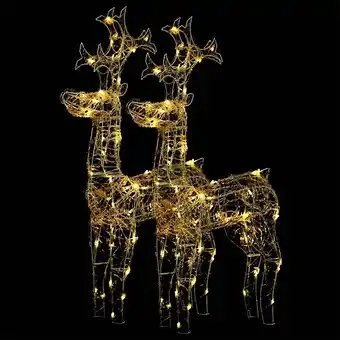 Vidaxl décorations de noël de renne 2 pcs 60x16x100 cm acrylique