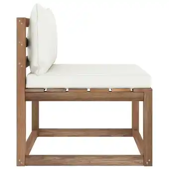 Bricorama Vidaxl canapé de milieu palette de jardin avec coussins crème offre