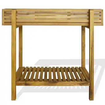 Bricorama Jardinière surélevée bois massif d'acacia et zinc - brun offre