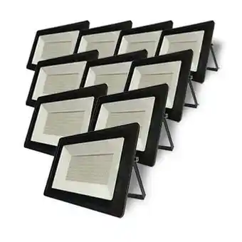 Bricorama Projecteur led extérieur 100w ip65 noir (pack de 10) - blanc froid 6000k - 8000k - silamp offre