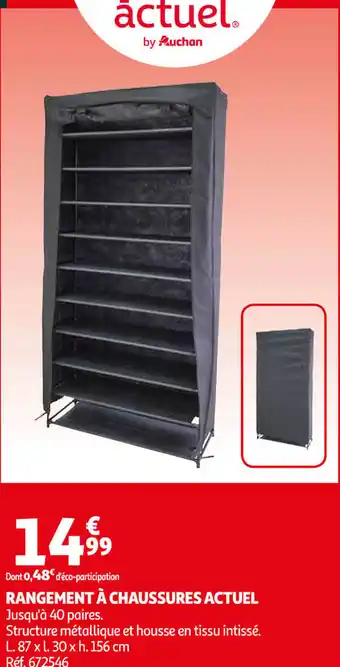 Auchan Rangement à Chaussures Actuel offre