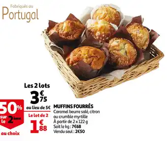 Auchan Muffins Fourrés offre