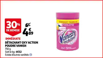 Auchan Détachant Oxy Action Poudre Vanish offre
