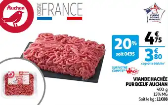 Auchan Viande Hachée Pur Bœuf Auchan offre