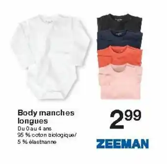 Zeeman Body manches longues offre