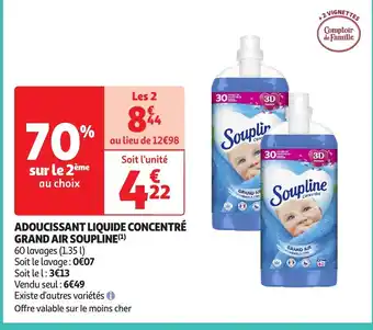 Auchan ADOUCISSANT LIQUIDE CONCENTRÉ GRAND AIR SOUPLINE offre