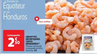 Auchan CREVETTES DÉCORTIQUÉES CUITES RÉFRIGÉRÉES offre