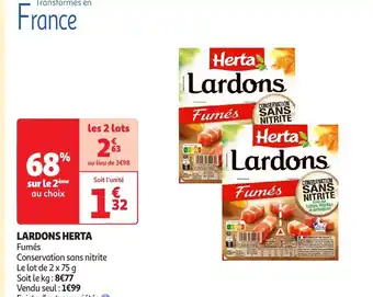 Auchan LARDONS HERTA offre