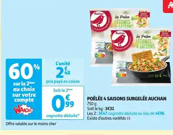 Auchan POÊLÉE 4 SAISONS SURGELÉE AUCHAN offre