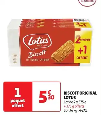 Auchan BISCOFF ORIGINAL LOTUS offre