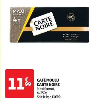 Auchan CAFÉ MOULU CARTE NOIRE offre