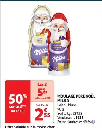 Auchan MOULAGE PÈRE NOËL MILKA offre