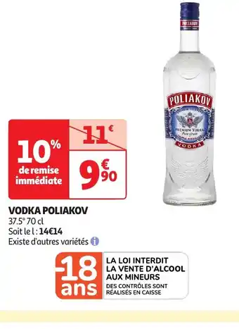 Auchan VODKA POLIAKOV offre