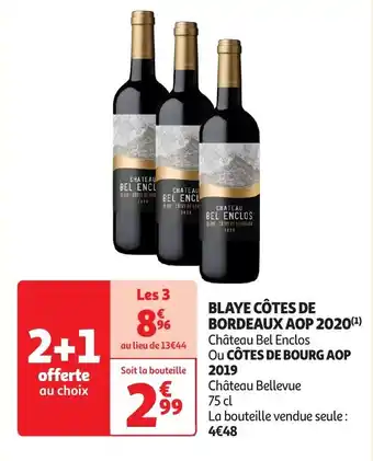Auchan BLAYE CÔTES DE BORDEAUX AOP 2020 offre