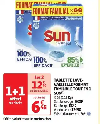Auchan TABLETTE LAVE-VAISSELLE FORMAT offre