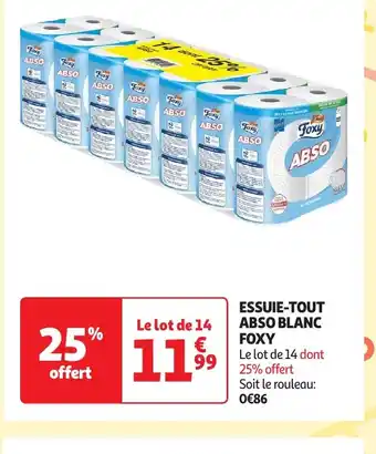 Auchan ESSUIE-TOUT ABSO BLANC FOXY offre