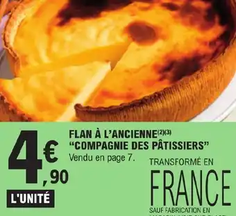 E.Leclerc FLAN À L'ANCIENNE COMPAGNIE DES PÂTISSIERS offre