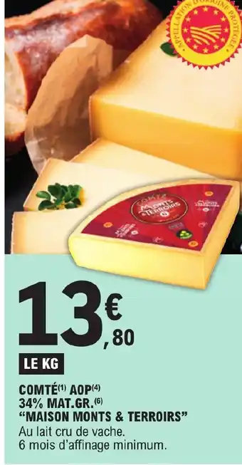 E.Leclerc COMTÉ AOP 34% MAT.GR. offre