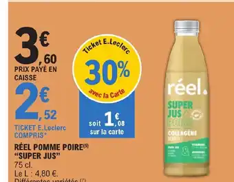 E.Leclerc RÉEL POMME POIRE "SUPER JUS" offre